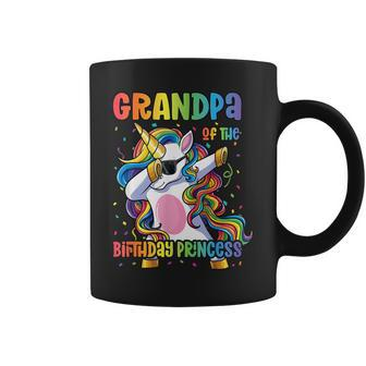 Grandpa Of The Birthday Princess Dabbing Unicorn Girl Gift For Mens Coffee Mug | Mazezy