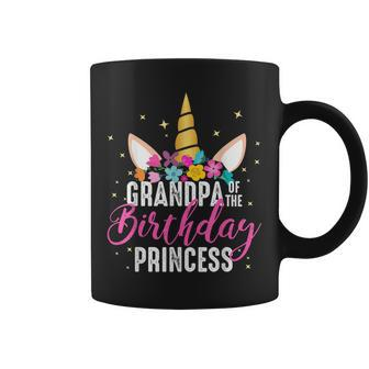 Grandpa Of The Birthday Princess Gifts Unicorn Birthday Coffee Mug | Mazezy