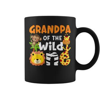 Grandpa Of The Wild One Zoo Bday Safari Jungle Animals Party Coffee Mug | Mazezy