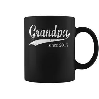 Grandpa Since 2017 Fathers Day Baby Announcement Gift For Mens Coffee Mug | Mazezy