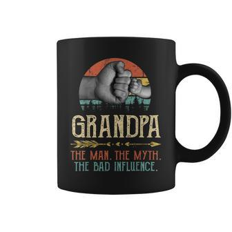 Grandpa The Man The Myth The Bad Influence Gift For Mens Coffee Mug | Mazezy