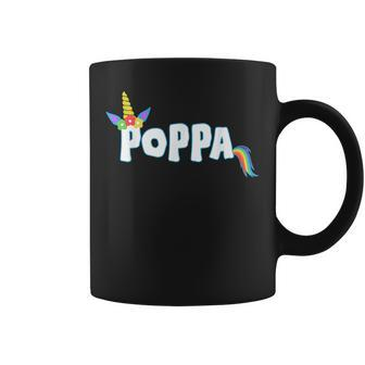 Grandpa Unicorn T Girl Poppa Fathers Birthday Gift Coffee Mug | Mazezy
