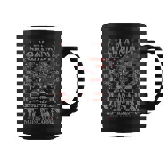 Grandpa Veteran Nothing Scares Me Im A Grandpa And Veteran Gift For Mens Coffee Mug | Mazezy