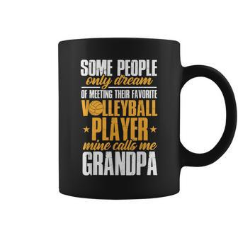 Grandpa Volleyball Player Team Sport Spiker Grandfather Coffee Mug | Mazezy
