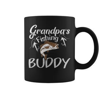 Grandpas Fishing Buddy Grandson Granddaughter Coffee Mug - Seseable