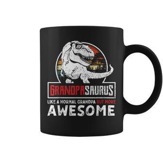 Grandpasaurus Like A Normal Grandpa But More Awesome Retro Coffee Mug | Mazezy