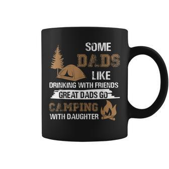Great Dad Go Camping With Daughter Shirt Fathers Day Dad Tee Coffee Mug | Mazezy