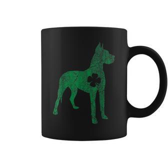 Great Dane Dog Shamrock St Patricks Day Coffee Mug - Seseable