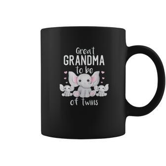 Great Grandma To Be Of Twins Elephant Baby Shower Gift Coffee Mug - Thegiftio UK