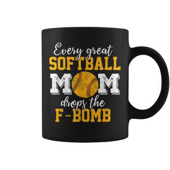 Great Softball Mom Drops F-Bomb Shirt - Mothers Day Tshirt Coffee Mug | Mazezy