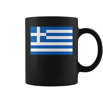 Greece Gift Women Men Kids Left Chest Greek Flag Souvenir Coffee Mug | Mazezy
