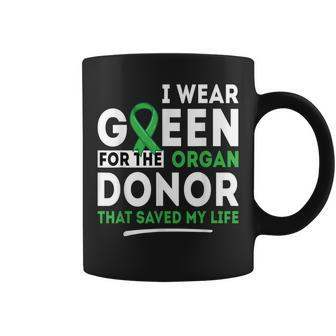 Green For The Organ Donor - Transplant Kidney Liver Surgery Coffee Mug | Mazezy