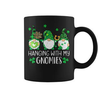 Green Gnome St Patricks Day Hanging With My Gnomies Shamrock Coffee Mug - Seseable