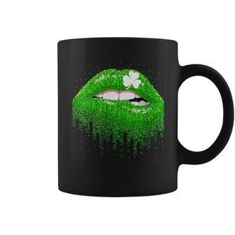 Green Lips Biting Sexy Irish Costume St Patricks Day V2 Coffee Mug - Seseable