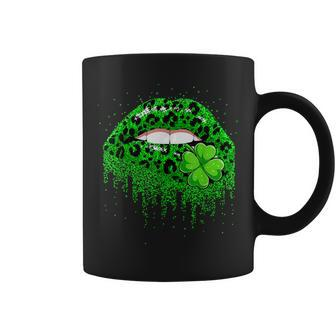 Green Lips Sexy Irish Leopard Shamrock St Patricks Day Gifts Coffee Mug - Seseable