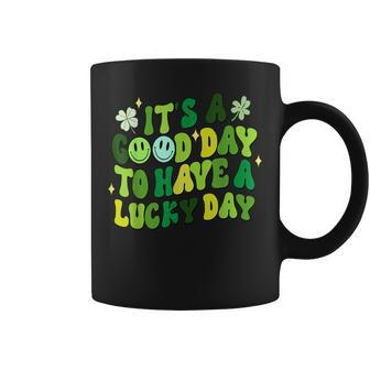 Green Retro Groovy St Patricks Day Party Men Women Funny Coffee Mug | Mazezy