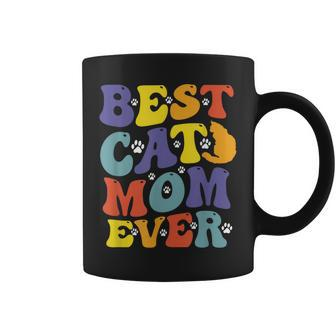 Groovy Best Cat Mom Ever Mothers Day Cats Lover Funny Coffee Mug - Thegiftio UK