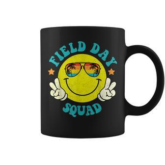 Groovy Field Day Squad Smile Face Retro Sunset Sunglasses Coffee Mug - Thegiftio UK