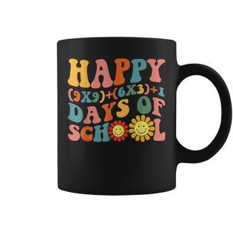 Groovy Happy 100 Days Of School Math Formula Teachers Kids Coffee Mug - Seseable