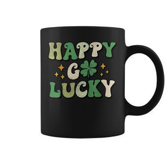 Groovy Happy Go Lucky St Patricks Day Men Women Kids Coffee Mug - Seseable