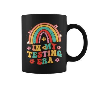 Groovy Rainbow In My Testing Era Testing Teacher Student Coffee Mug | Mazezy