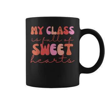 Groovy Teacher Valentine Back To School 100 Days Of School V4 Coffee Mug - Seseable