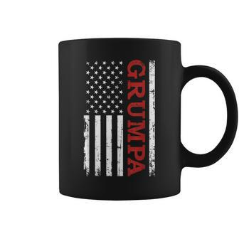 Grumpa Us American Vintage Flag For Grandpa Gift For Mens Coffee Mug | Mazezy