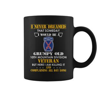 Grumpy Old 10Th Mountain Division Veteran Funny Christmas Coffee Mug | Mazezy