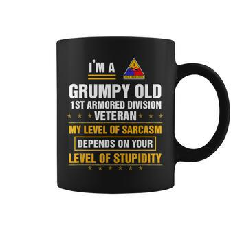 Grumpy Old 1St Armored Division Veteran Father Day Christmas Coffee Mug | Mazezy