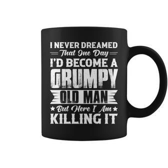 Grumpy Old Man Handle With Care Funny Grandpa Mens Aging V6 Coffee Mug - Thegiftio UK