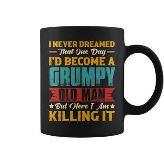 Grumpy Old Man Handle With Care Funny Grandpa Mens Aging V7 Coffee Mug - Thegiftio UK