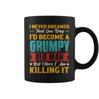 Grumpy Old Man Handle With Care Funny Grandpa Mens Aging V8 Coffee Mug - Thegiftio UK