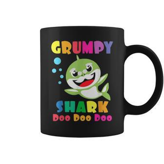 Grumpy Shark Funny Fathers Day Gift For Mens Dad Coffee Mug - Seseable