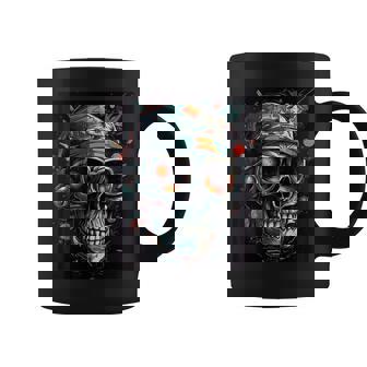 Grunge Punk Rock Scull In Sunglasses Women Men Coffee Mug - Thegiftio