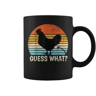 Guess What Chicken Butt Farm Joke Funny Chickens Lover Coffee Mug | Mazezy