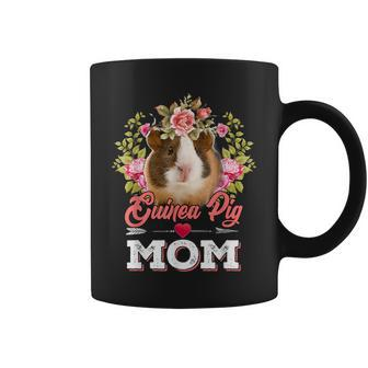 Guinea Pig Mom Floral Arrow Mothers Day Gift Coffee Mug | Mazezy