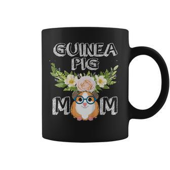 Guinea Pig Mom Floral Style Mothers Day Outfit Gift Coffee Mug | Mazezy