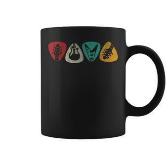 Guitar Pick Gift For Guitarist Retro Vintage Coffee Mug - Seseable