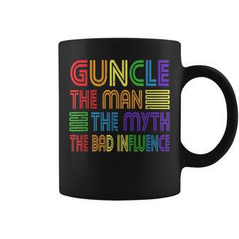 Guncle The Man Myth Bad Influence Gay Uncle Godfather Gift For Mens Coffee Mug