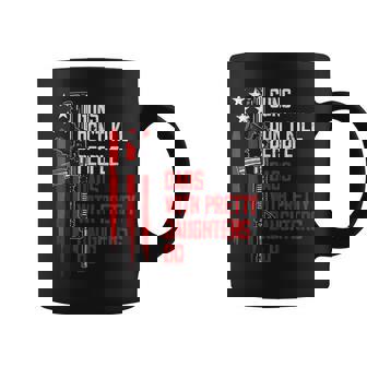 Guns Dont Kill People Dads With Pretty Daughters Humor Dad Coffee Mug | Mazezy