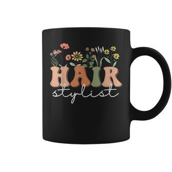 Hairstylist Hairapist Hairdresser Hair Stylist Wildflower Coffee Mug - Seseable
