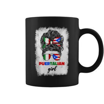Half Italian And Puerto Rican Rico Italy Flag Girl For Women Coffee Mug | Mazezy