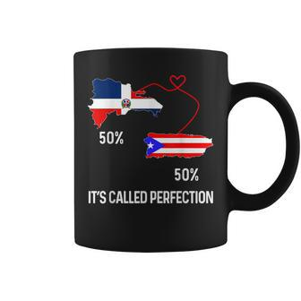 Half Puerto Rican Half Dominican Flag Map Combined Pr Rd Coffee Mug | Mazezy