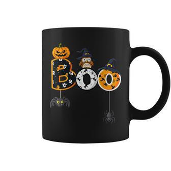 Halloween Boo Owl With Witch Hat Spiders Boys Girls Kids V5 Coffee Mug - Thegiftio UK