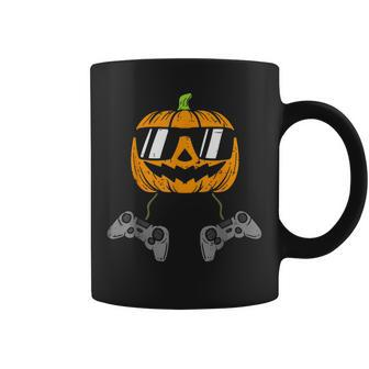 Halloween Jackolantern Gamer Funny Video Games Boys Kids Coffee Mug - Thegiftio UK