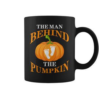 Halloween Pregnancy The Man Behind The Pumpkin Baby Dad Soon Coffee Mug | Mazezy