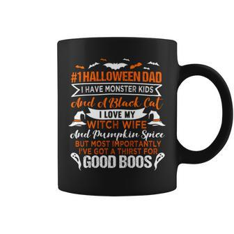 Halloween Single Dad I Have Monster Kids And Black Cat S Coffee Mug | Mazezy