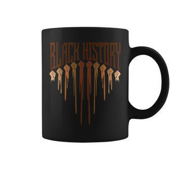 Hand Fist We Are All Human African Pride Black History Month Coffee Mug - Seseable