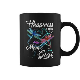 Happiness Is Being A Mom And Gigi Mothers Day Gift Coffee Mug - Seseable