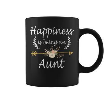 Happiness Is Being An Aunt Cute Mothers Day Gifts Coffee Mug - Seseable
